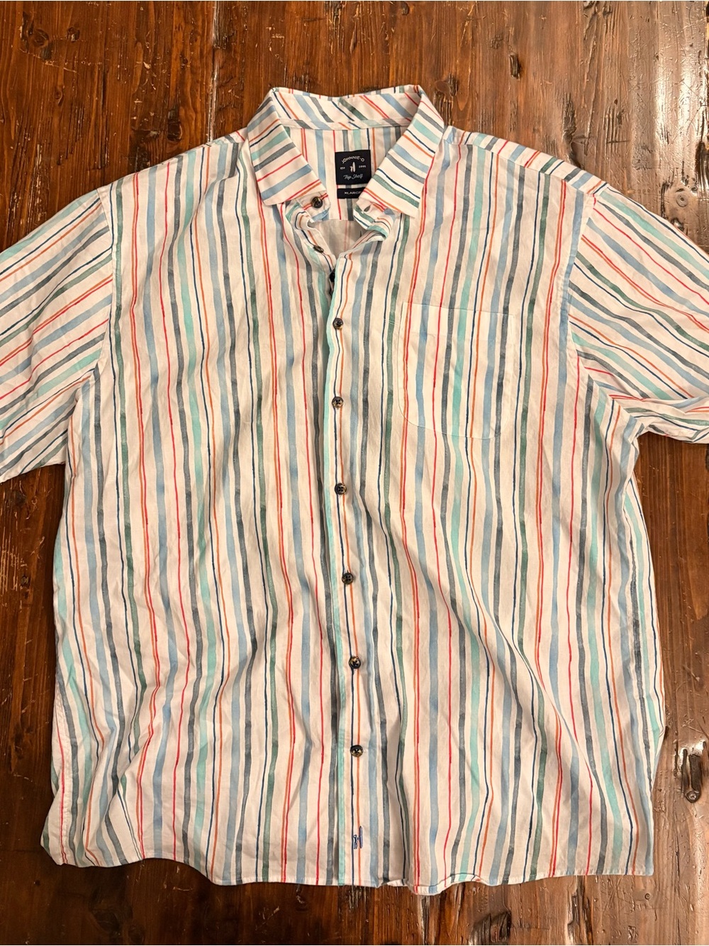 johnnie-O Top Shelf Men’s Oswald Shirt XLarge Button Up Hawaiian Surf Beachy